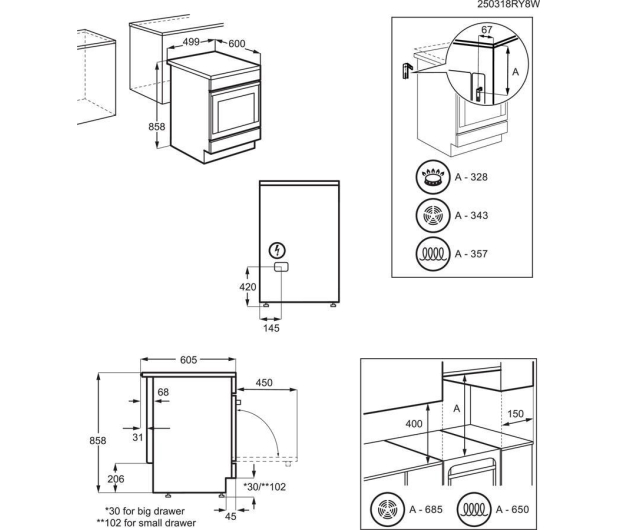 ELECTROLUX LKR540266W Termoobieg, Multilevel Cooking - dodatkowy pierścień grzewczy, 50cm - 1539913 - zdjęcie 12